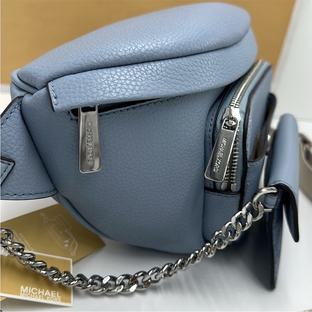 Michael Kors Maisie Large Pebbled Leather 2-in-1 Sling Pack Fanny Belt Waist Bag - Picture 8 of 16